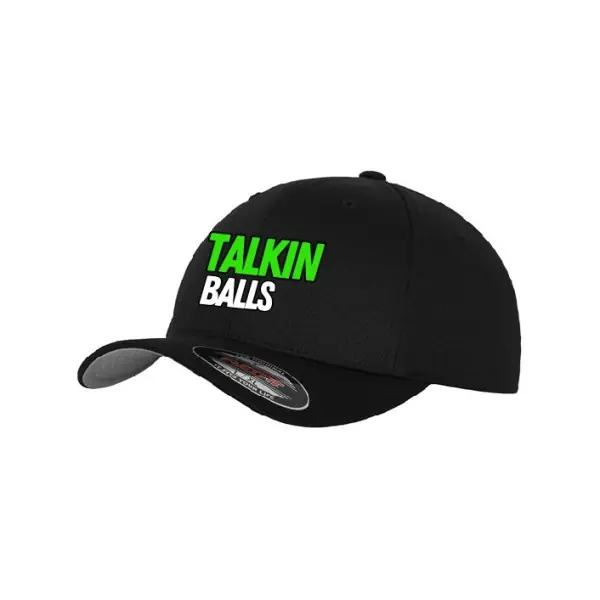 Talkin Balls - Flexfit Embroidered Stretch Fitted Cap