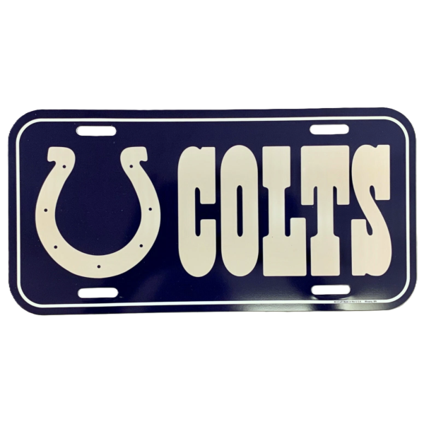 Plaque d'immatriculation des Indianapolis Colts