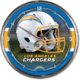 Los Angeles Chargers Chrome Clock