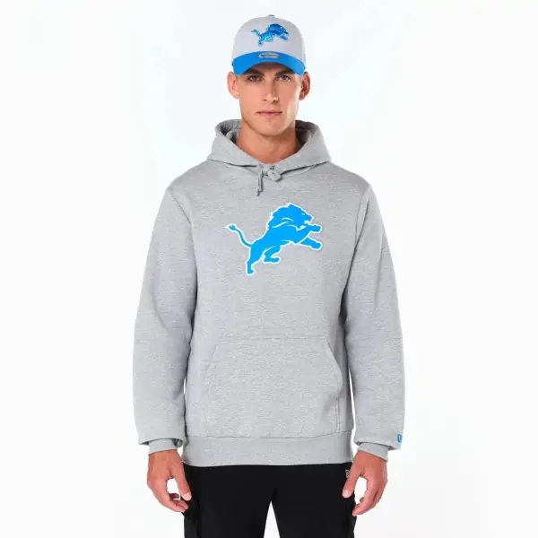 Detroit Lions New Era Team-Logo Kapuzenpullover Vorderseite