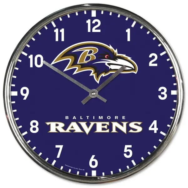 Reloj Cromado de los Baltimore Ravens