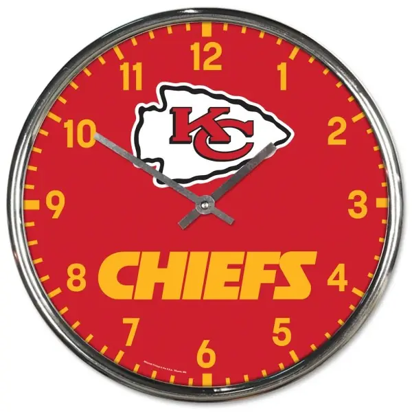 Horloge Chromée des Chiefs de Kansas City