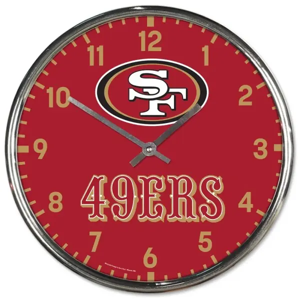 San Francisco 49ers Chrome Clock