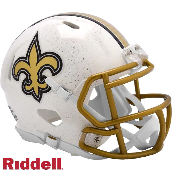 New Orleans Saints On-Field 2025 Alternativ Speed Mini Hjelm