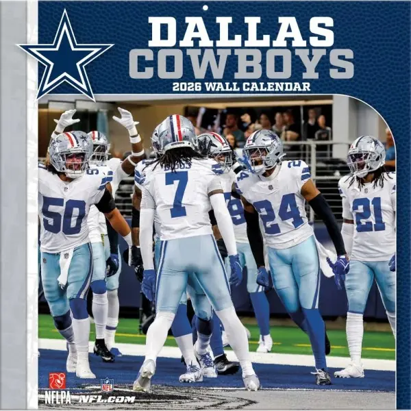 Dallas Cowboys 12" x 12" 2026 vægkalender forside