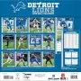 Detroit Lions 12" x 12" 2026 väggkalender baksida