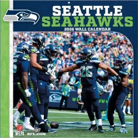Calendario da parete 2026 Seattle Seahawks 12" x 12" fronte