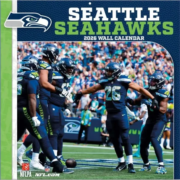 Seattle Seahawks 12" x 12" 2026 vægkalender forside