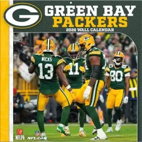 Green Bay Packers 12" x 12" 2026 Wandkalender Vorderseite