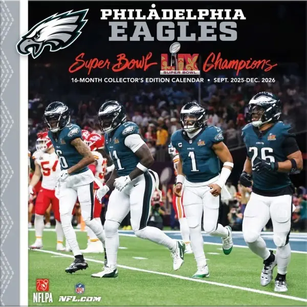 Philadelphia Eagles 12" x 12" 2026 vægkalender forside