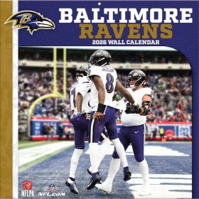 Baltimore Ravens 12" x 12" 2026 Calendario de Pared Delantero