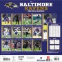 Baltimore Ravens 12" x 12" 2026 Calendario de Pared Atrás