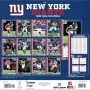 Calendrier mural 2026 des New York Giants 12" x 12" BAck