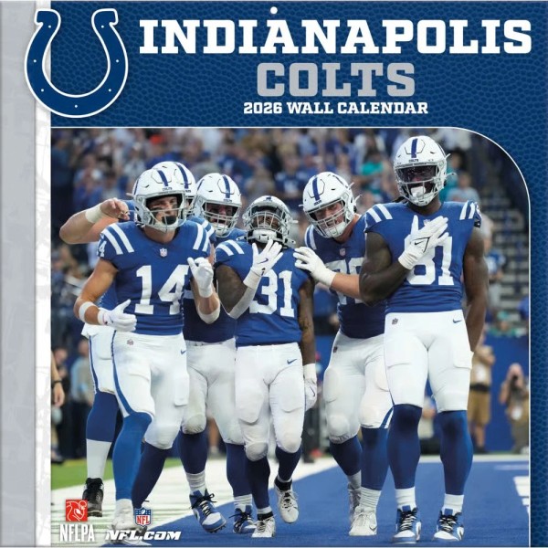Indianapolis Colts 12" x 12" 2026 Wall Calendar Front
