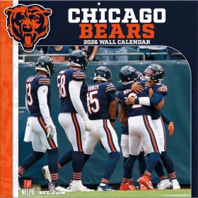 Chicago Bears 12" x 12" 2026 Calendario de Pared Delantero