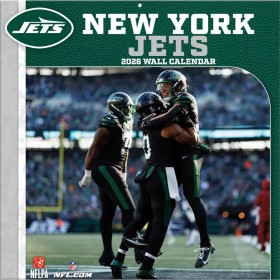 New York Jets 12" x 12" 2026 vægkalender forside