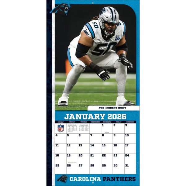 Carolina Panthers 12 X 12 2026 Wall Calendar Carolina Panthers 12 X 12 2026 Wall Calendar