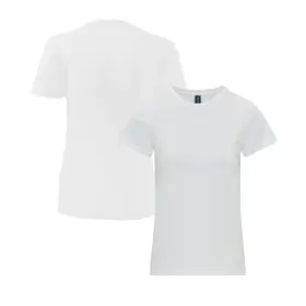 Essential - Stick Logo w Back Print Classic Cotton Womens T-Shirt