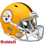 Pittsburgh Steelers 2025 auf dem Feld alternative Geschwindigkeit Replik Helm Seite