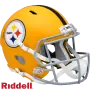 Pittsburgh Steelers 2025 auf dem Feld alternative Geschwindigkeit Replik Helm Seite