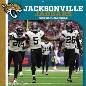 Jacksonville Jaguars 12" x 12" 2026 Wall Calendar Front