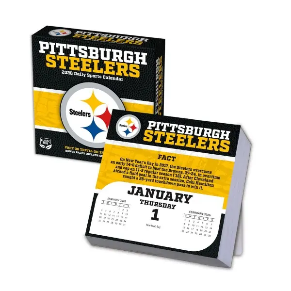 Pittsburgh Steelers 2026 Box Calendar