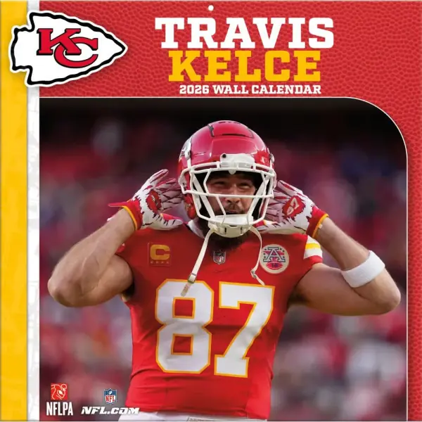 Travis Kelce 12" x 12" 2026 Wall Calendar - Front