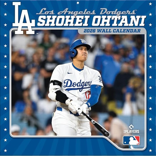 Los Angeles Dodgers Shohei Ohtani 2026 12" x 12" 2026 Wall Calendar