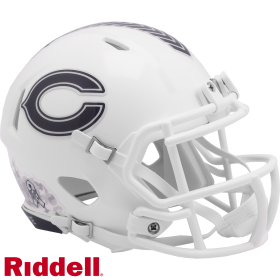 White Salute to Service Speed Mini Helmets 2024 Chicago Bears