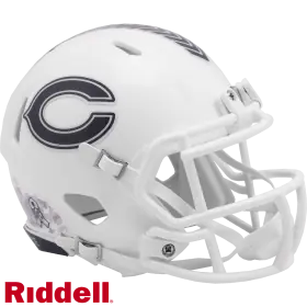 White Salute to Service Speed Mini Helmets 2024 Chicago Bears