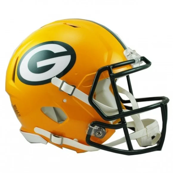 Green Bay Packers Full-Size Riddell Velocità Di Rivoluzione Autentica Replica Del Casco