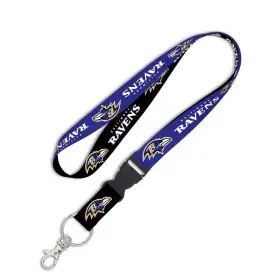 Porte-clés tour de cou Baltimore Ravens 1" avec boucle détachable