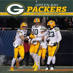 Calendrier mural 2027 des Green Bay Packers, 12" x 12"