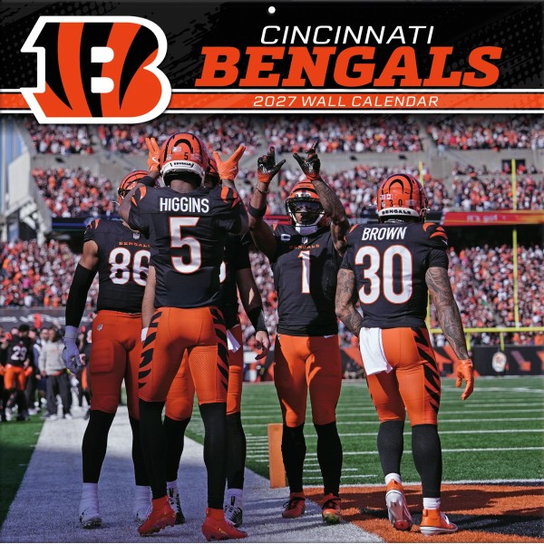 Cincinnati Bengals 12" x 12" 2027 Wall Calendar Front