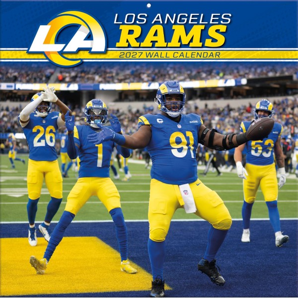 Los Angeles Rams 12" x 12" 2027 Wall Calendar Front
