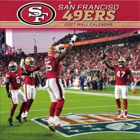 Calendario de pared de los San Francisco 49ers, 12" x 12", 2027