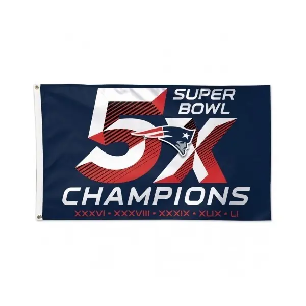 Super Bowl 5 x Champions Flag