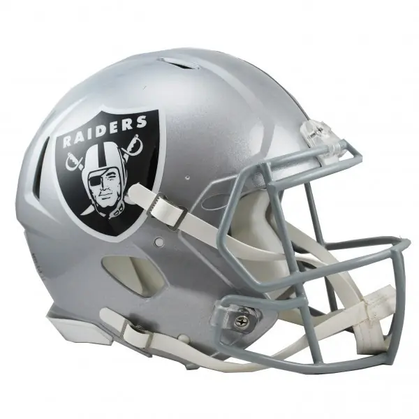 Casco Autentico a Grandezza Naturale Riddell Revolution Speed dei Las Vegas Raiders