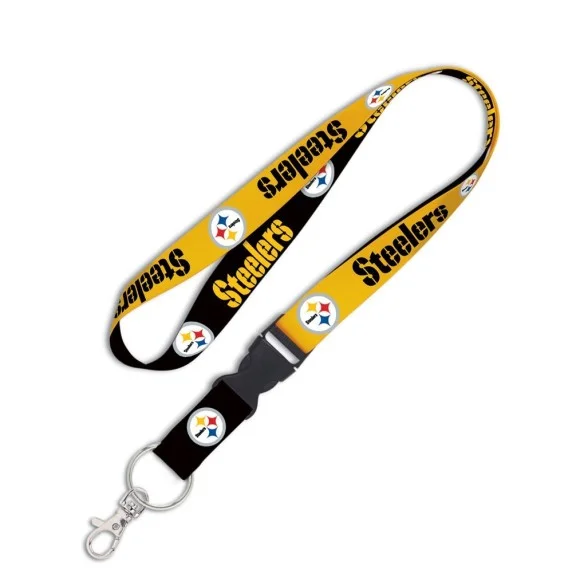 Pittsburgh Steelers 1" Lanyard w/ Detachable Buckle