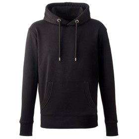 Premium Kapuzenpullover aus Baumwolle mit gesticktem Text