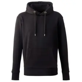 Sweat à capuche en coton avec texte brodé Premium