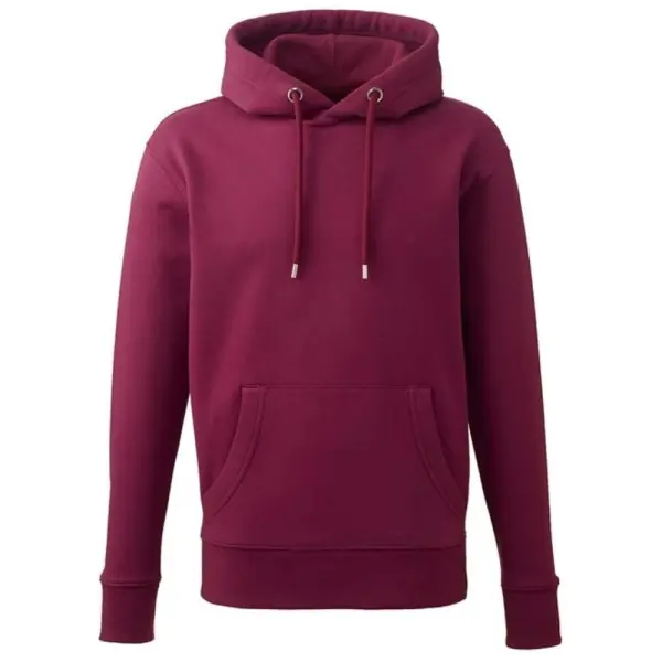 Sudadera con capucha de algodón con texto bordado premium