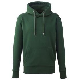 Sudadera con capucha de algodón con texto bordado premium