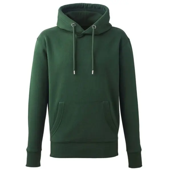 Sudadera con capucha de algodón con texto bordado premium