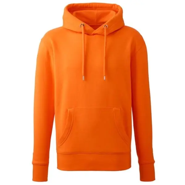 Sudadera con capucha de algodón con texto bordado premium