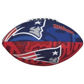 New England Patriots Wilson NFL Balón de Fútbol Americano Junior con Logo del Equipo