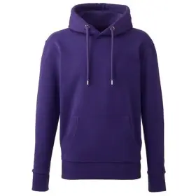 Sudadera con capucha de algodón con texto bordado premium