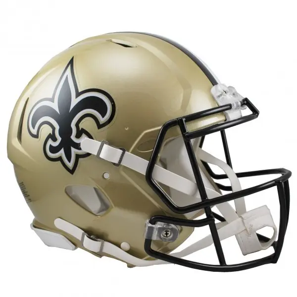 New Orleans Saints Fuld Størrelse Riddell Speed Replica Hjelm