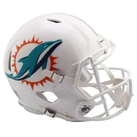 Casco Autentico a Grandezza Naturale Riddell Revolution Speed dei Miami Dolphins