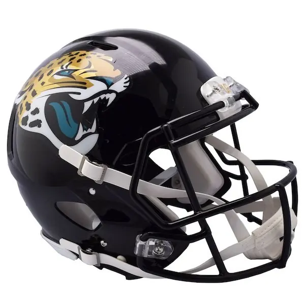 Casco Autentico Riddell Revolution Speed a Grandezza Naturale dei Jacksonville Jaguars